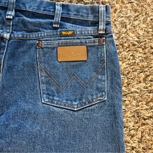 Wrangler Jeans Mens 38x32 (36x30) Blue 13MWZ Cowboy Cut Western Rodeo Work Denim